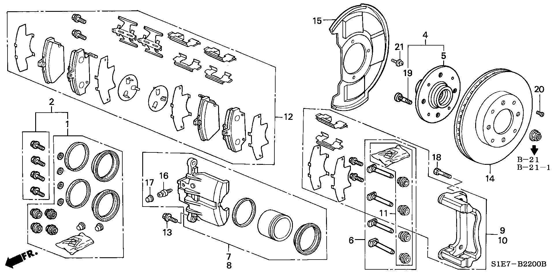 Honda 45010-ST3-E00 - Bələdçi qol dəsti, əyləc kaliperi furqanavto.az