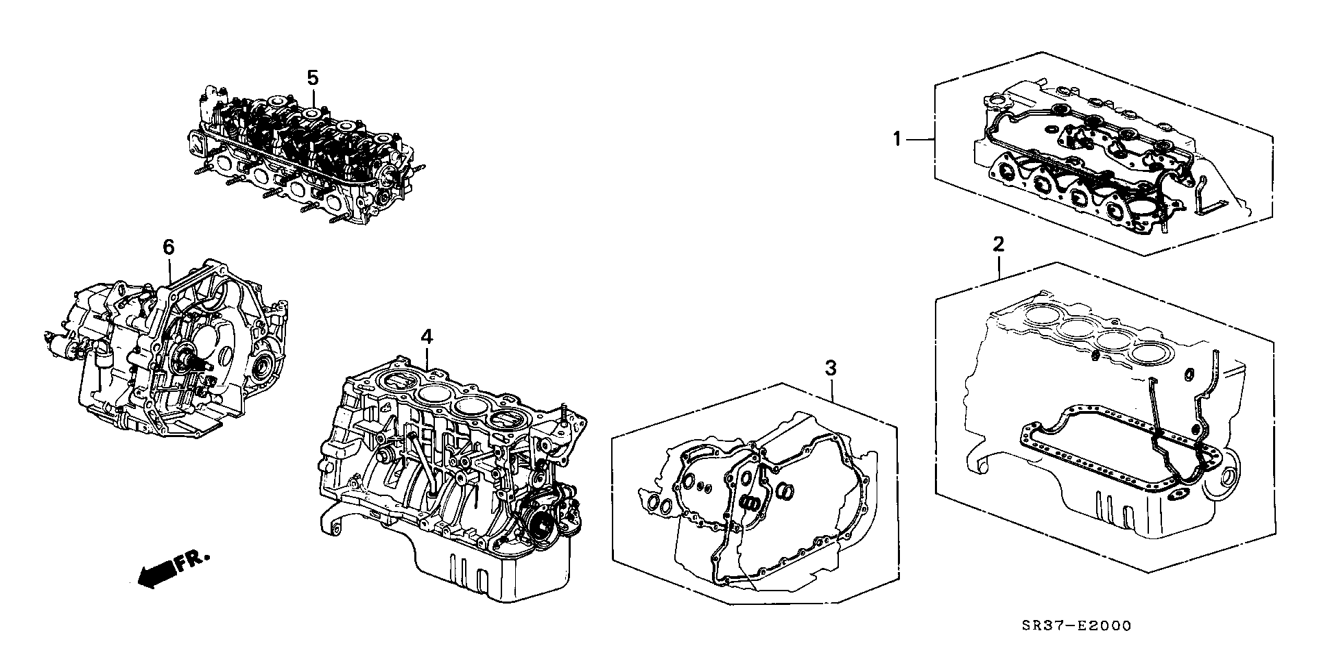 Honda 06110-P01-000 - Conta dəsti, silindr başlığı furqanavto.az