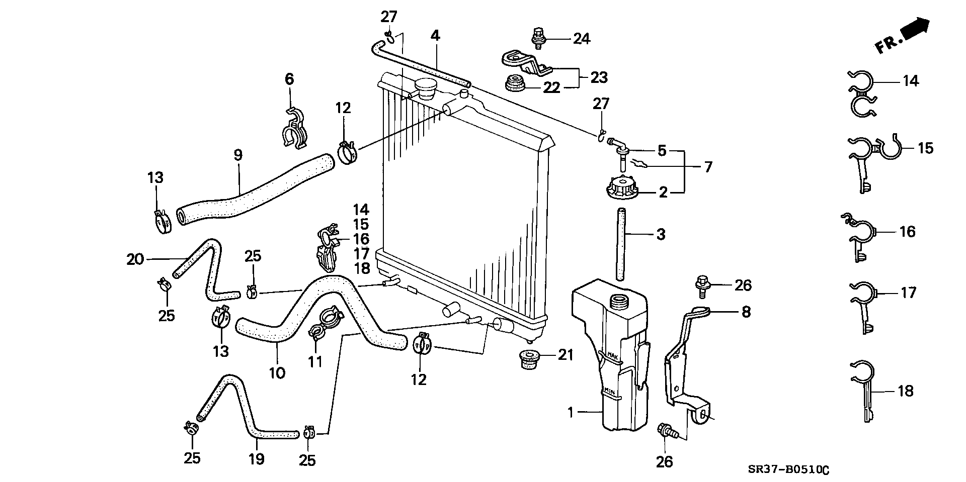 Honda 19101P08J00 - Termostat, soyuducu furqanavto.az