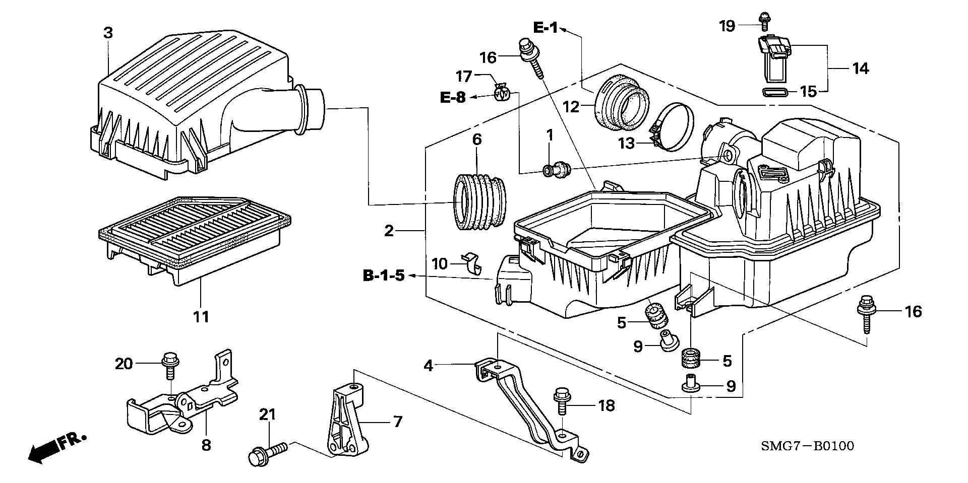 Honda 17220-RSH-E00 - Hava filtri furqanavto.az