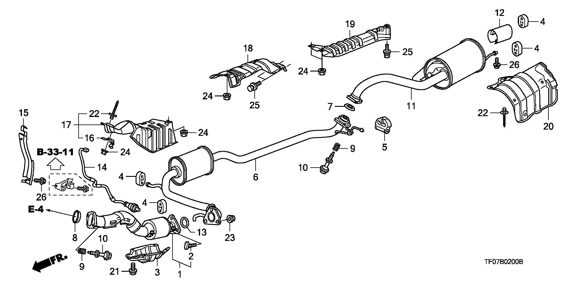 Honda 18215-TF0-003 - Saxlama braketi, səsboğucu furqanavto.az