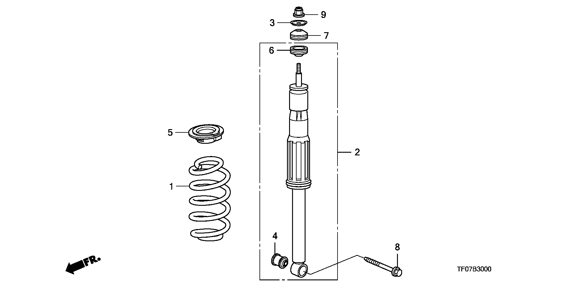 Honda 52610-TF0-G12 - Amortizator furqanavto.az