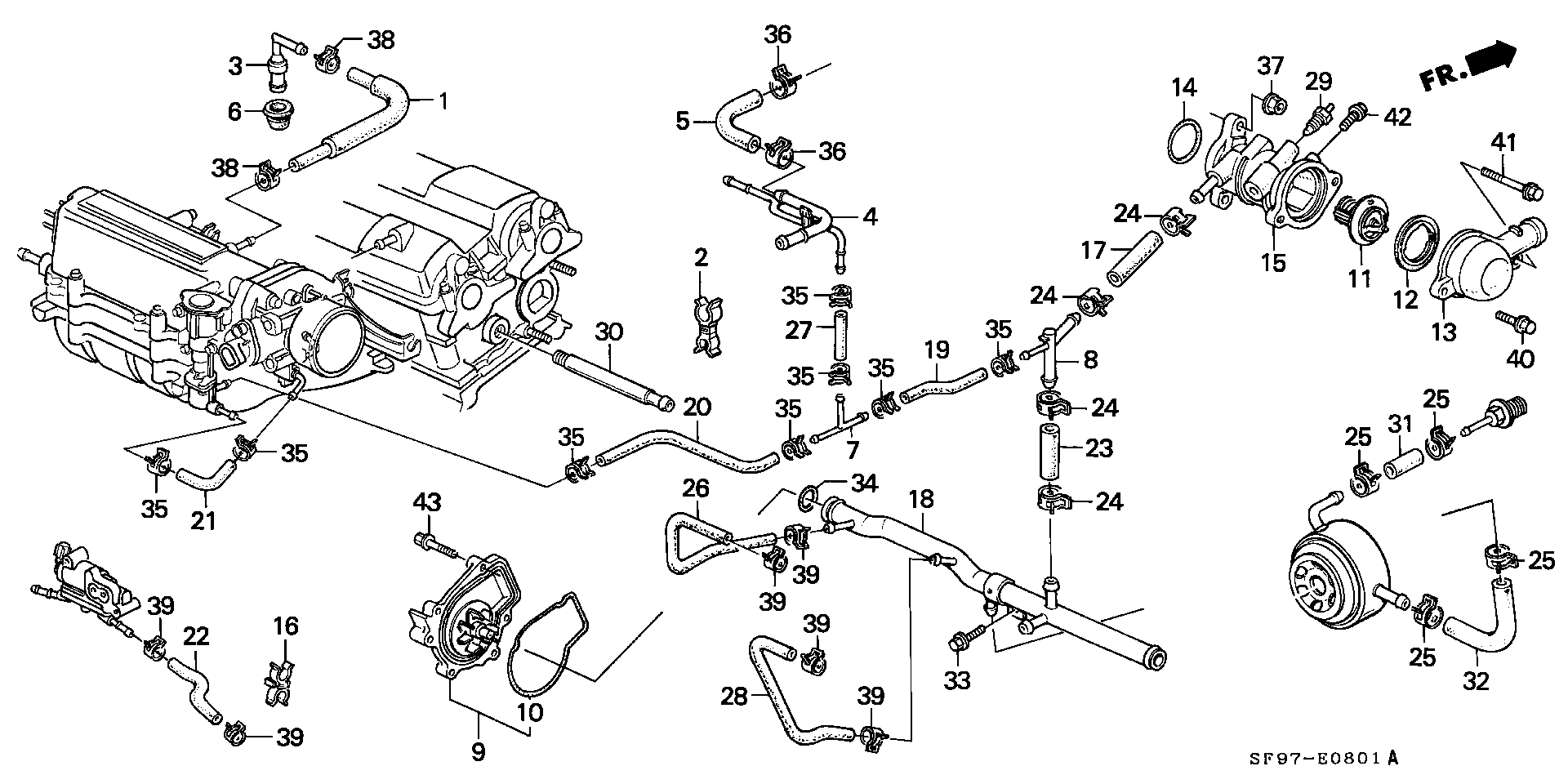 Honda 19300-PB2-023 - Termostat, soyuducu www.furqanavto.az