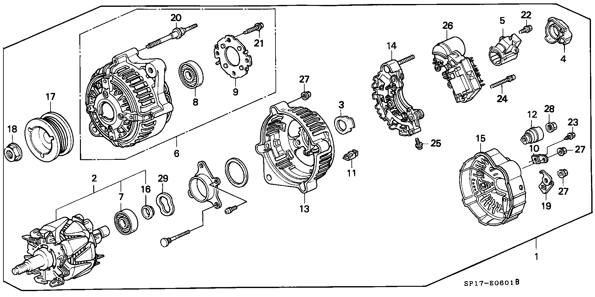 Honda 31114-PT0-003 - Kasnak, alternator, sərbəst dönərli mufta furqanavto.az