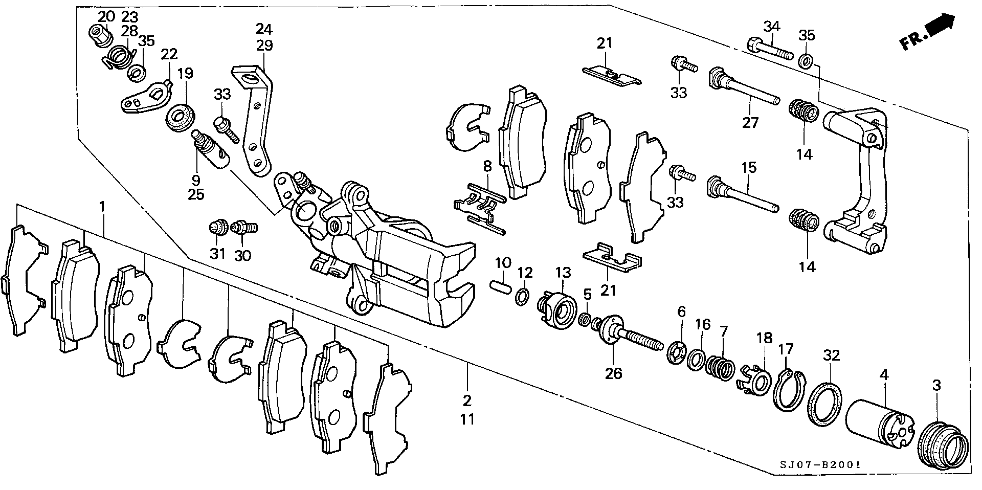 Honda 43022-SE0-S00 - Əyləc altlığı dəsti, əyləc diski furqanavto.az