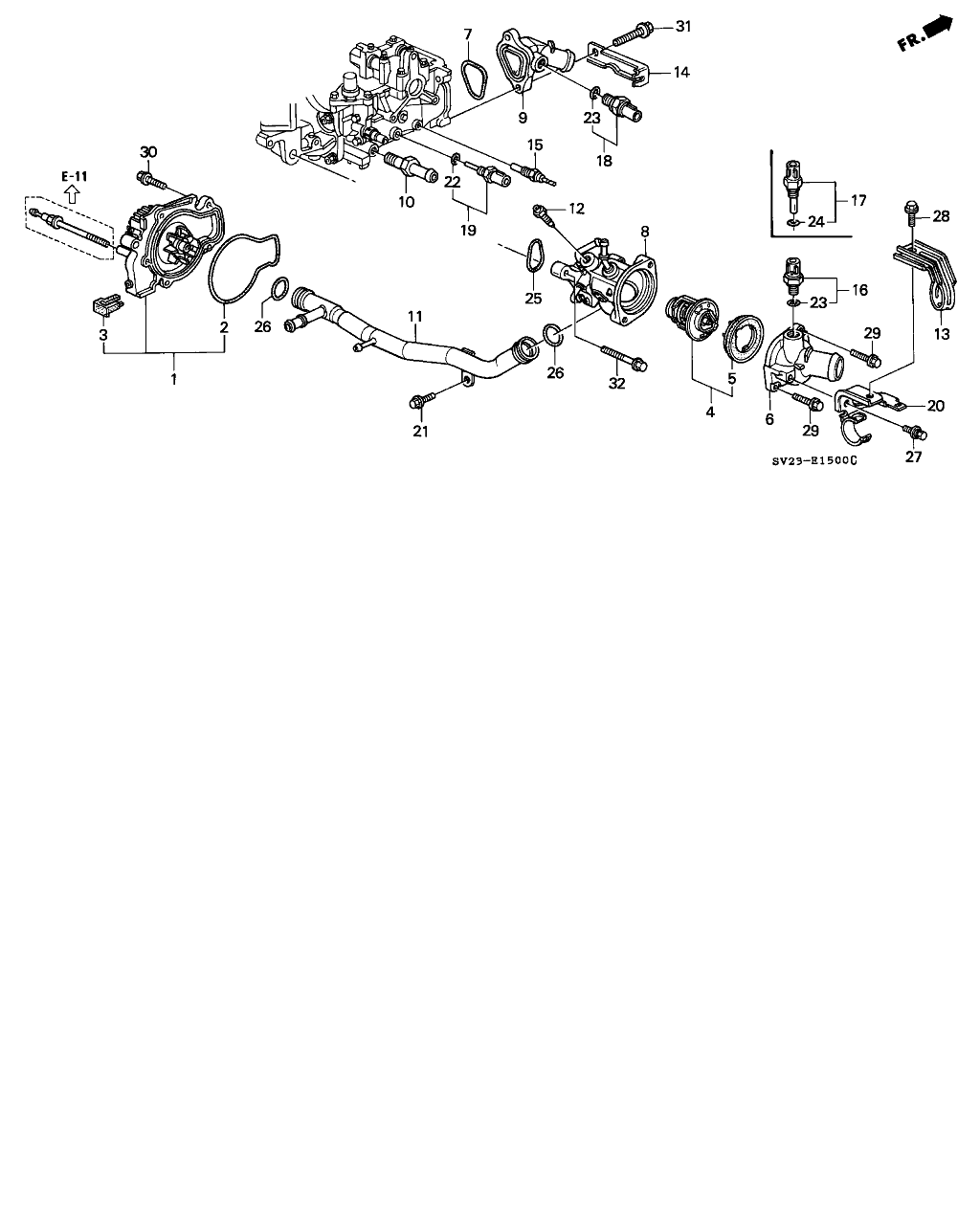 Honda 19301-P08-316 - Termostat, soyuducu www.furqanavto.az