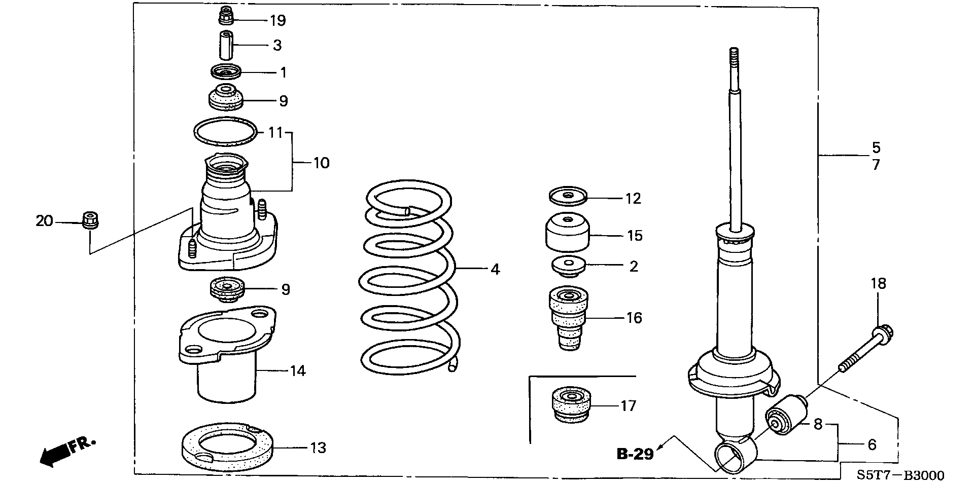 Honda 52685S5A004 - Üst Strut Montajı furqanavto.az