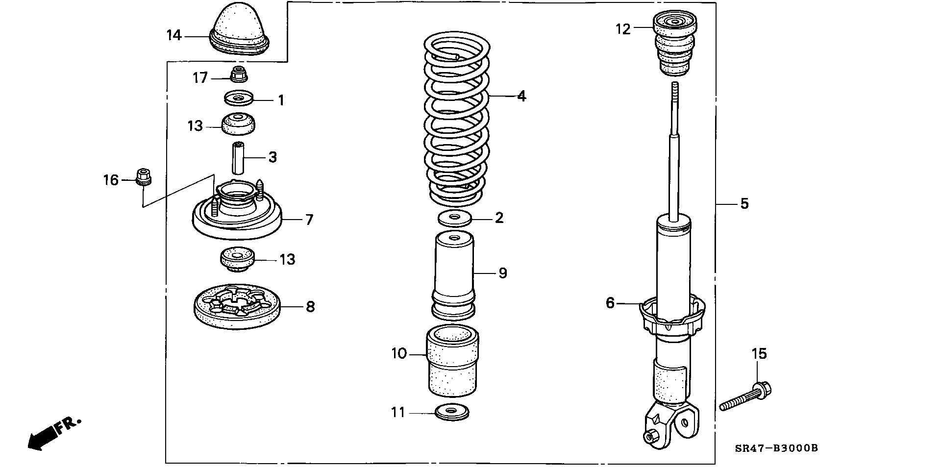 Honda 52611SR3A02 - Amortizator furqanavto.az