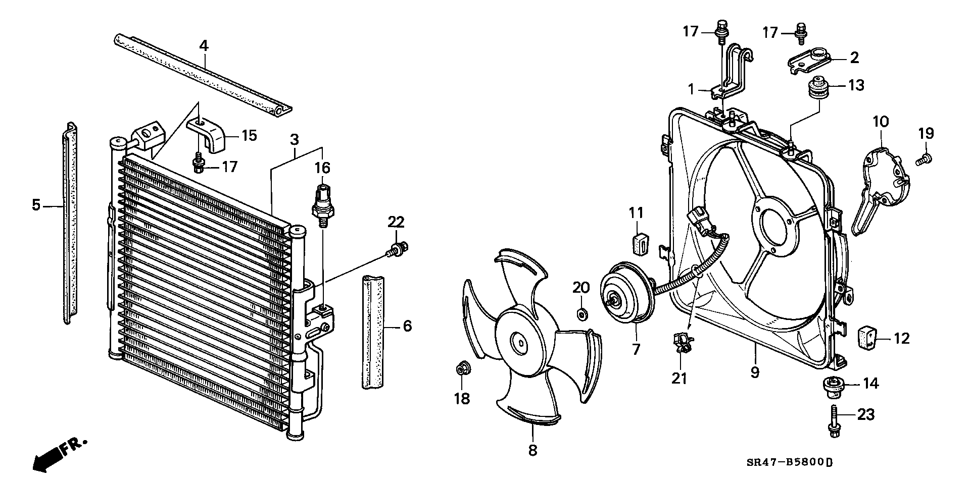 Honda 80 110 SR3 023 - Kondenser, kondisioner furqanavto.az