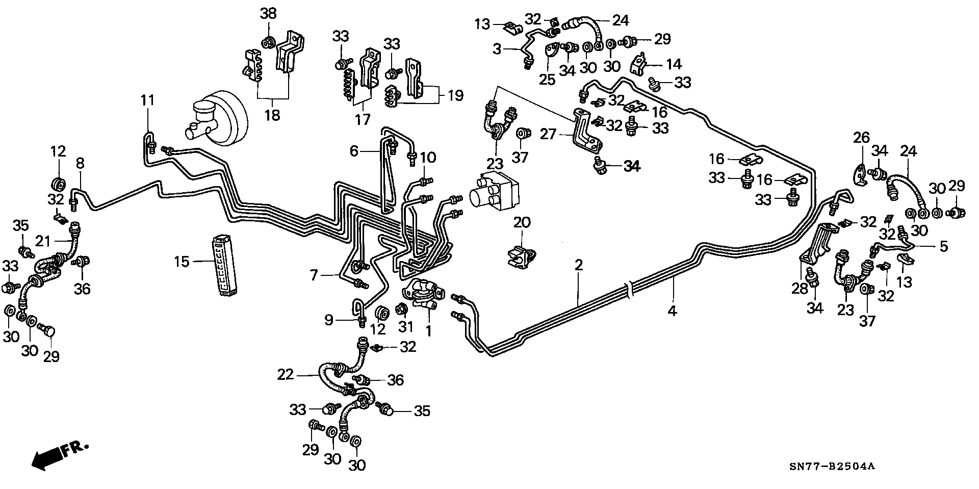 Honda 46430SN7003 - Əyləc şlanqı furqanavto.az