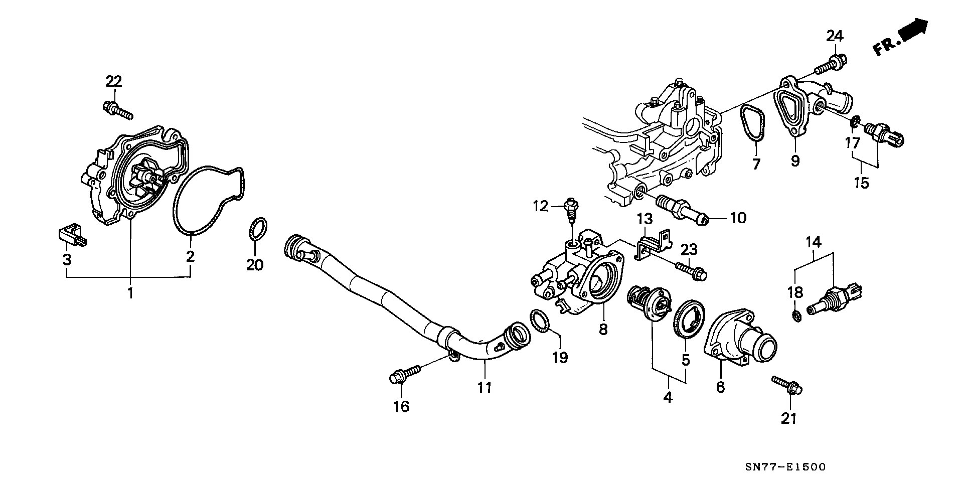 Honda 19 200 P0A 003 - Su nasosu furqanavto.az