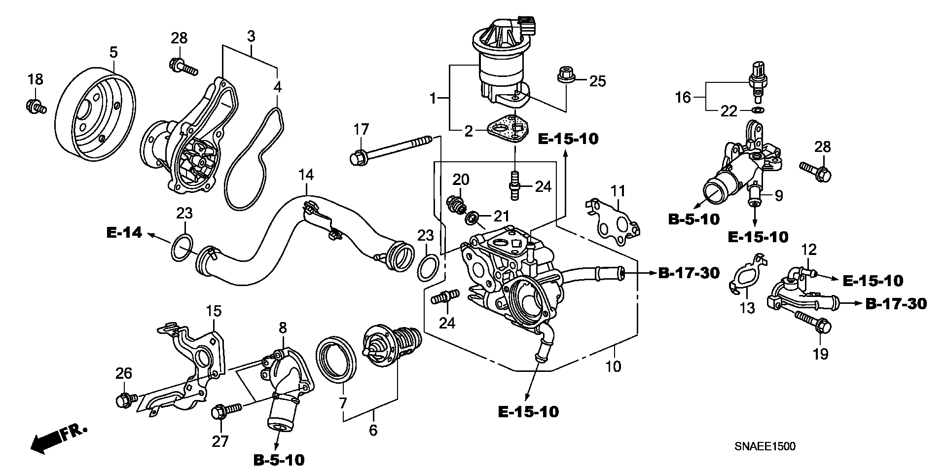 Honda 19301-RNA-305 - Termostat, soyuducu furqanavto.az