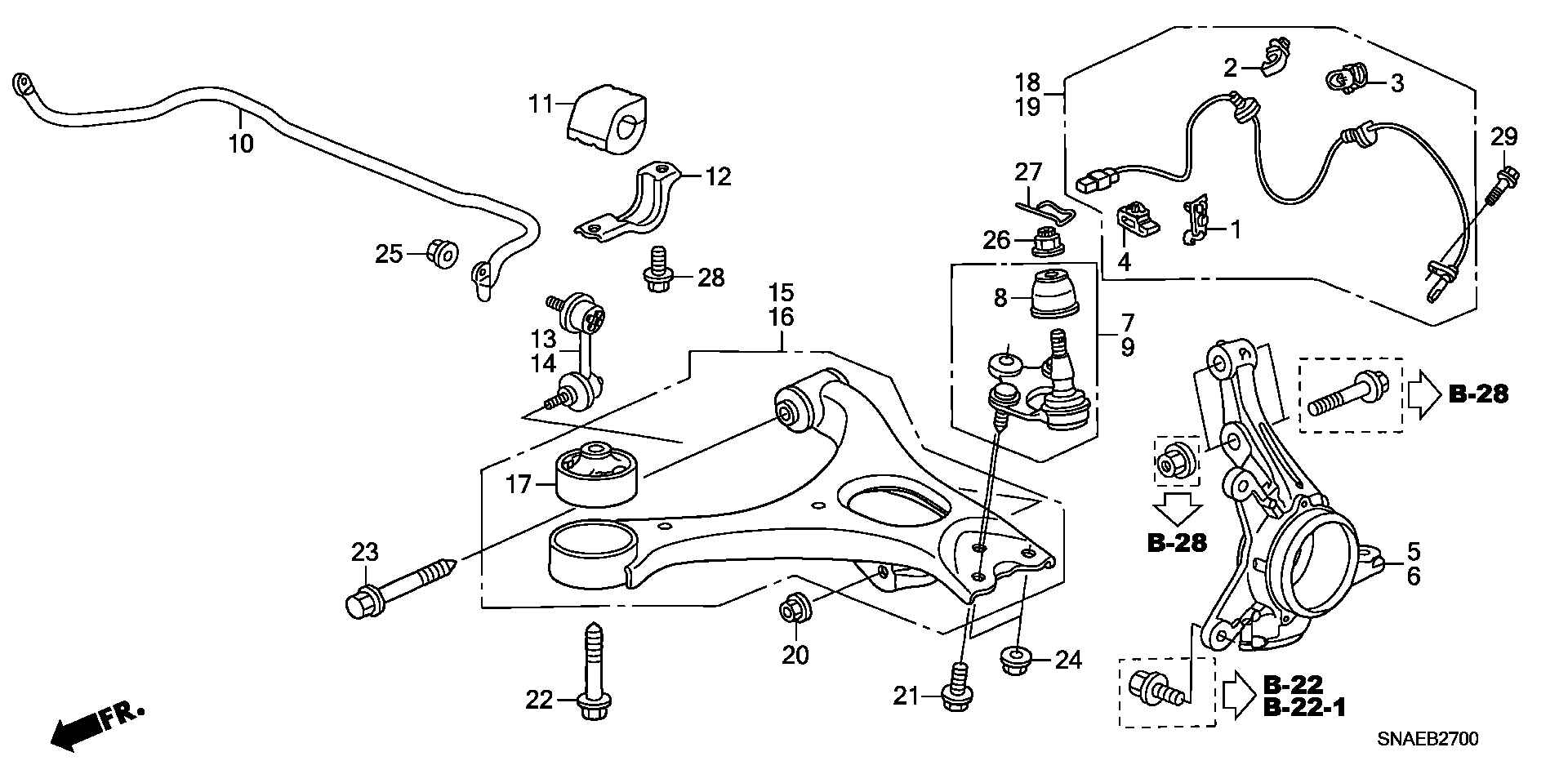 Honda 57450SNA003 - Sensor, təkər sürəti furqanavto.az