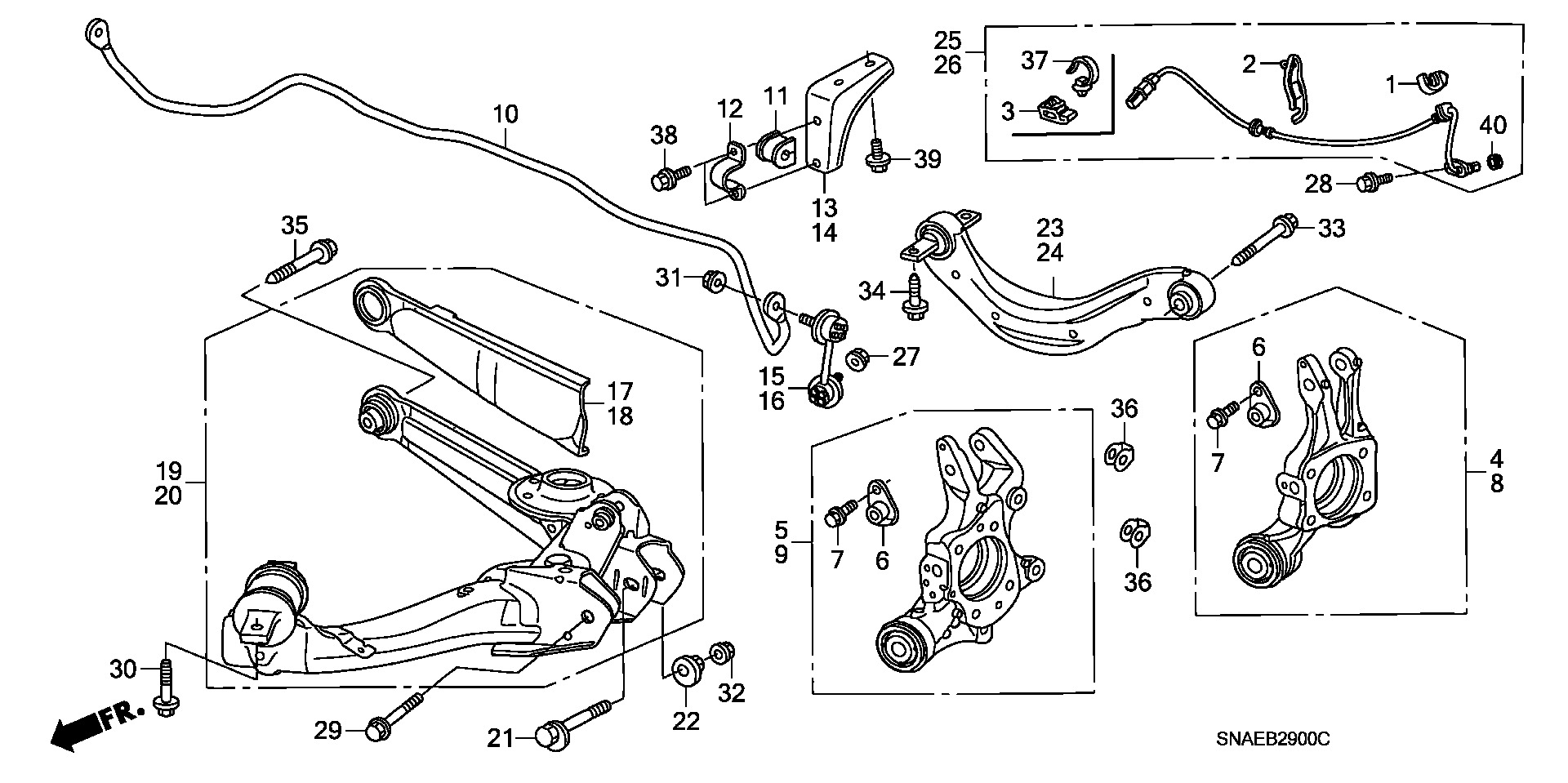 Honda 52390SNAA00 - Yolun idarəedici qolu furqanavto.az