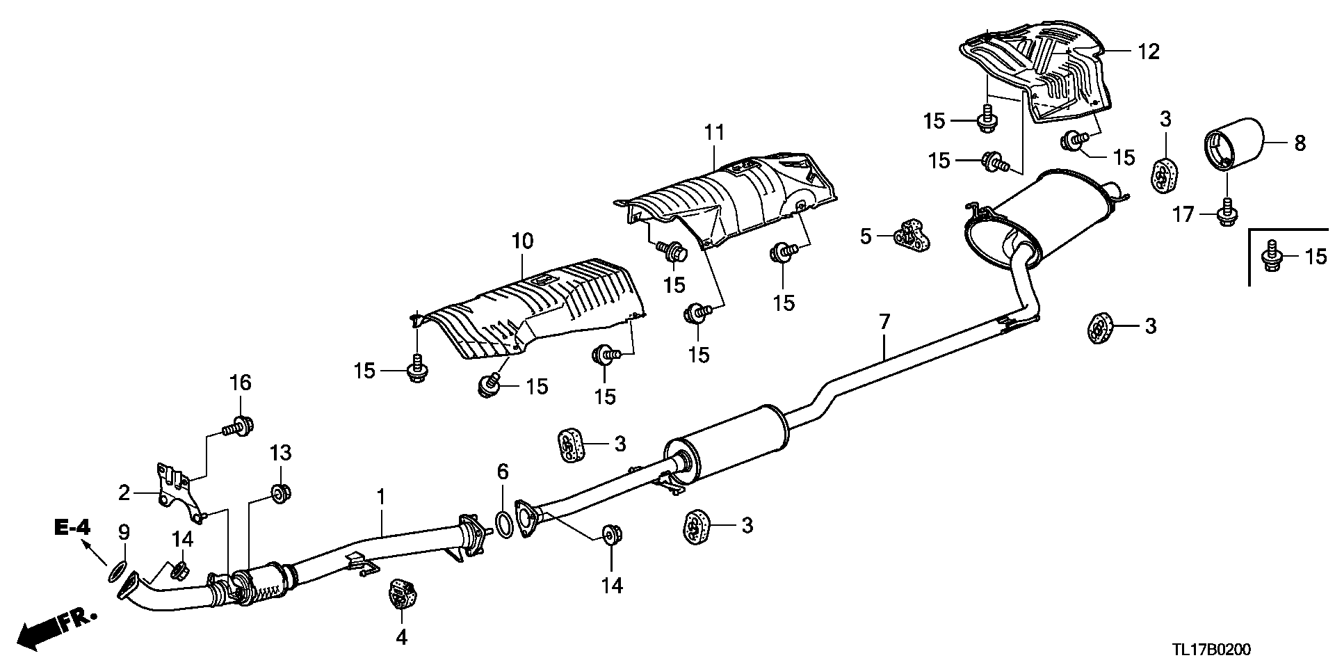 Honda 18393SS0J30 - Mühür halqası, egzoz borusu furqanavto.az