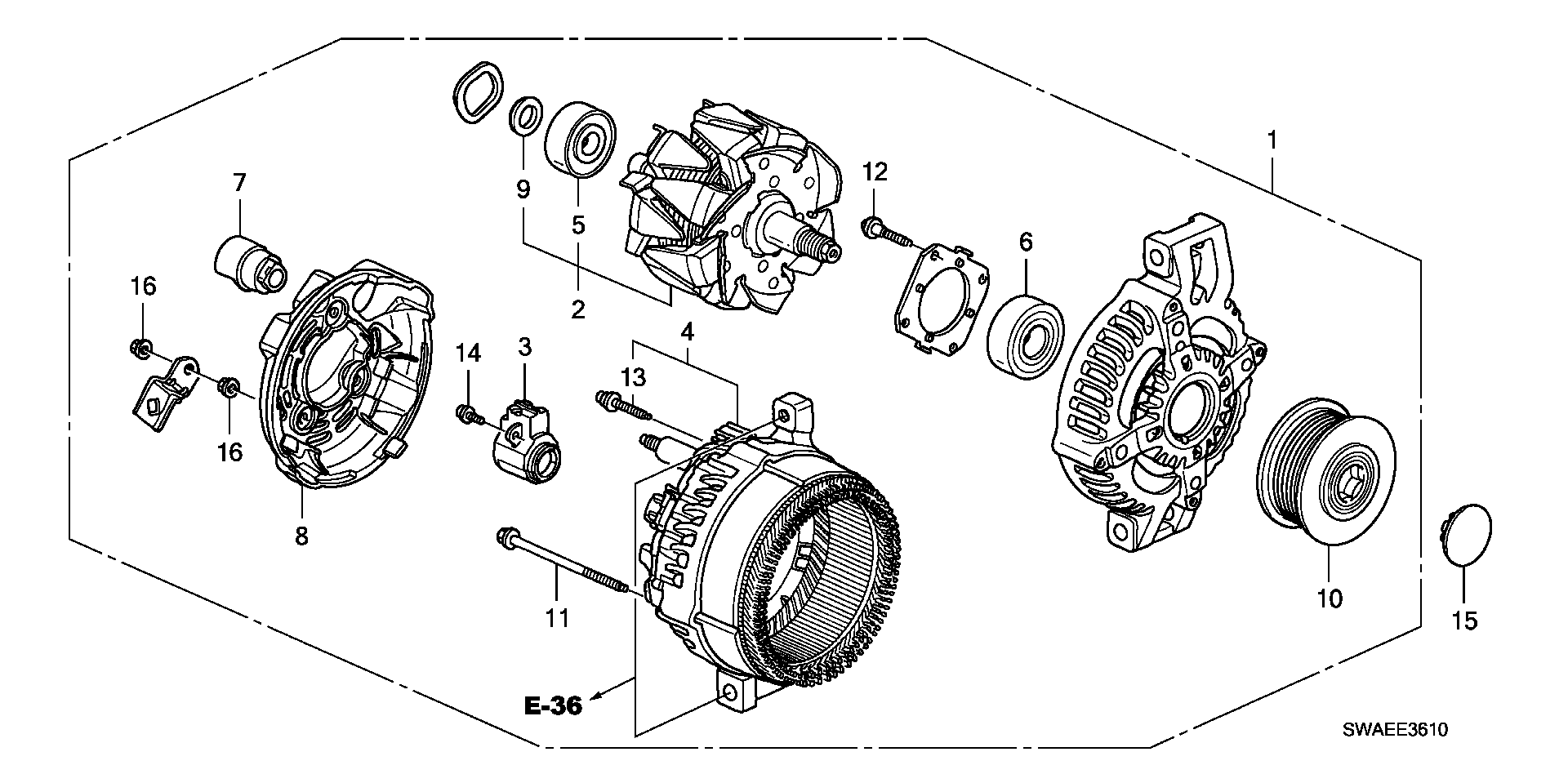 Suzuki 31100RSRE01 - Alternator furqanavto.az