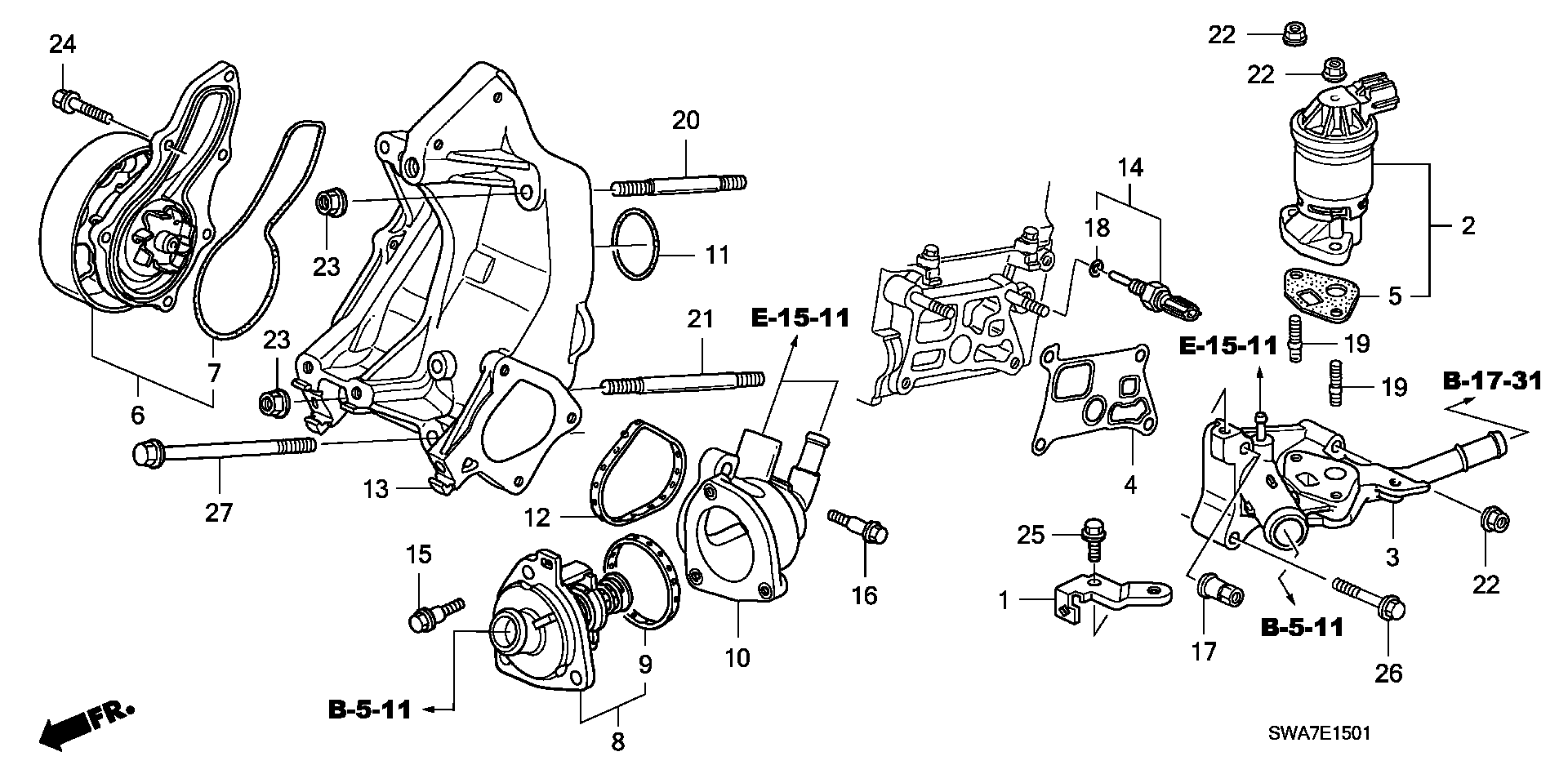 Honda 19301RAF004 - Termostat, soyuducu furqanavto.az