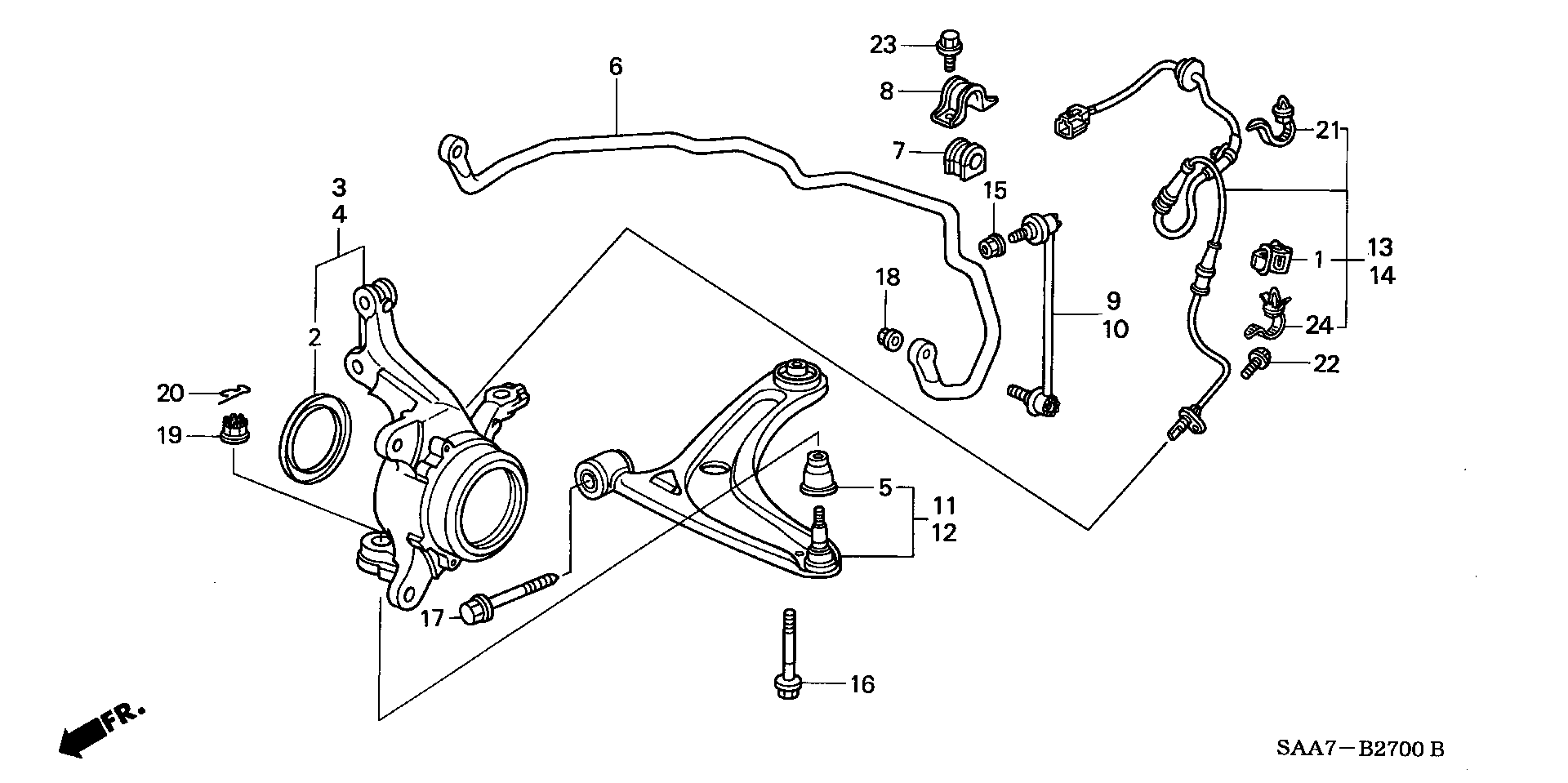 HONDA (GAC) 51320-SAA-003 - Çubuq / Strut, stabilizator furqanavto.az