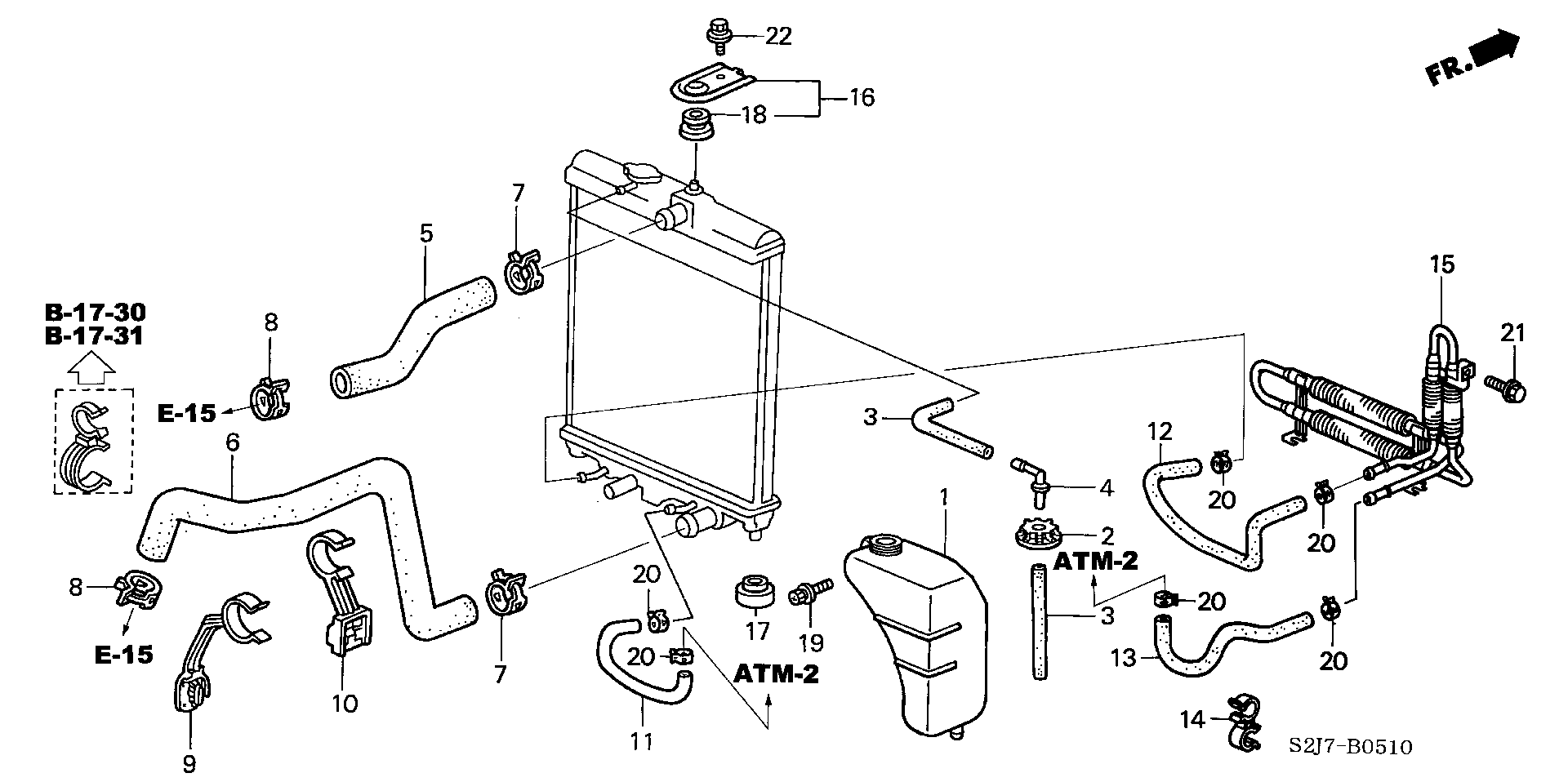 Honda 19501PEL000 - Radiator şlanqı furqanavto.az