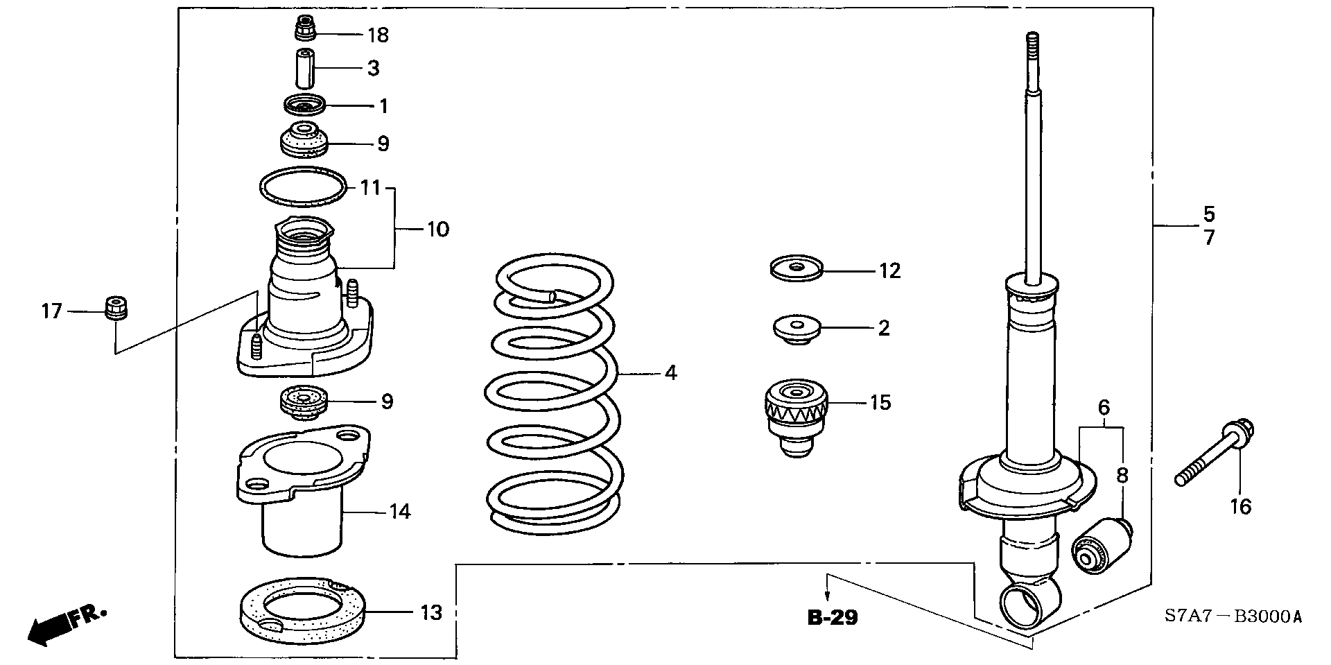 Honda 52675-S7A-004 - Üst Strut Montajı furqanavto.az