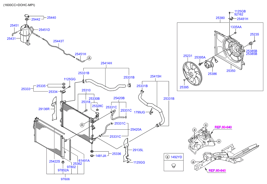 Hyundai 25310-2H000 - Radiator, mühərrikin soyudulması furqanavto.az