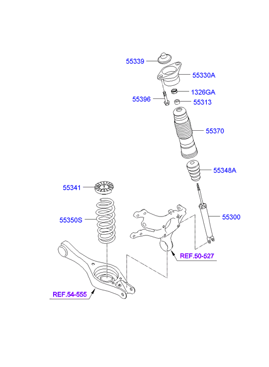 Hyundai 553302H000 - Üst Strut Montajı furqanavto.az