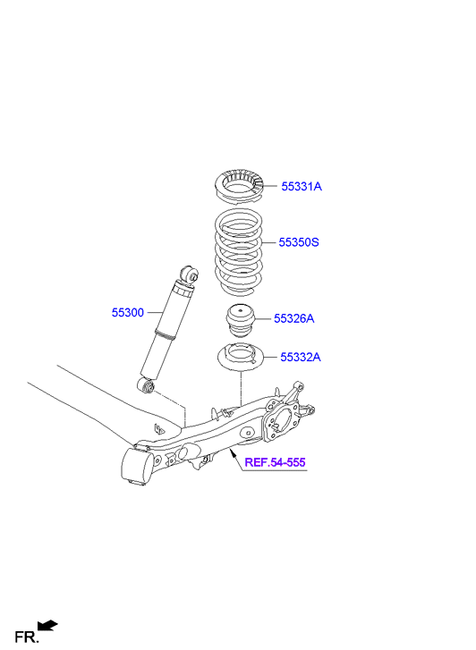 Hyundai 553003X110 - Amortizator www.furqanavto.az