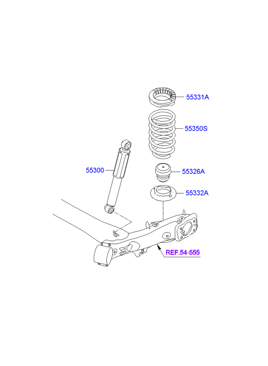 Hyundai 553003X100 - AMORTİZATOR ARXA S-S www.furqanavto.az