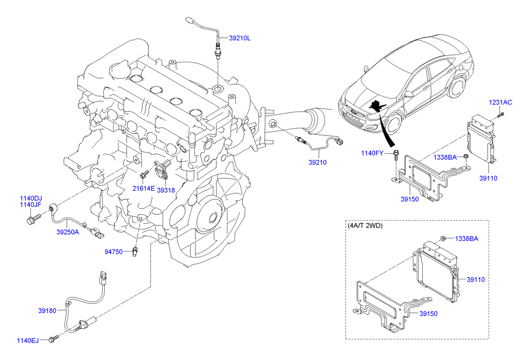 Hyundai 39210-2B140 - Lambda Sensoru furqanavto.az