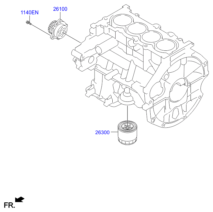 KIA 2630003000 - Yağ filtri furqanavto.az