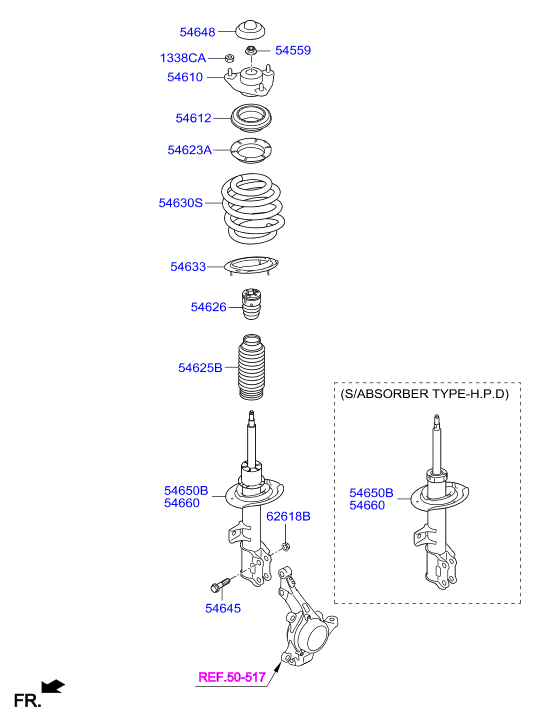 TOYOTA 546123W000 - Üst Strut Montajı furqanavto.az