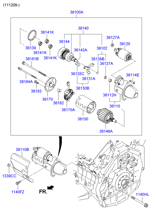 WAI 36100-3C150 - Starter assy furqanavto.az