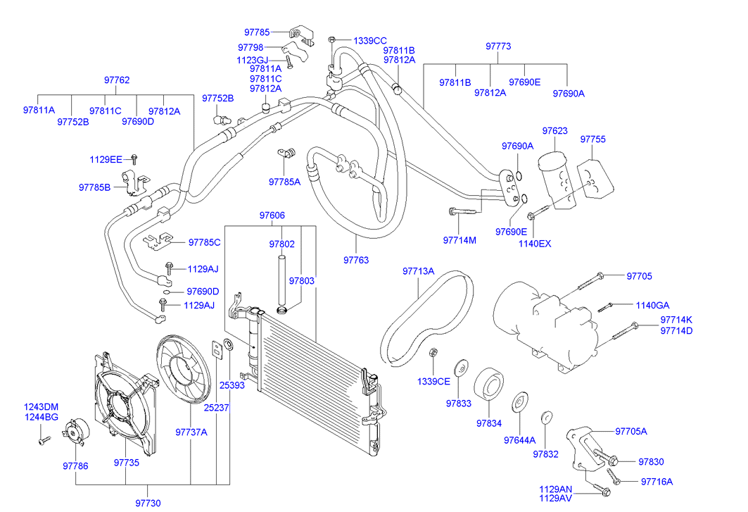 Hyundai 97730-2C000 - Fan, kondisioner, kondisioner furqanavto.az