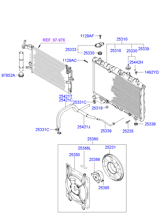 Hyundai 25380-2C000 - Fen, radiator furqanavto.az