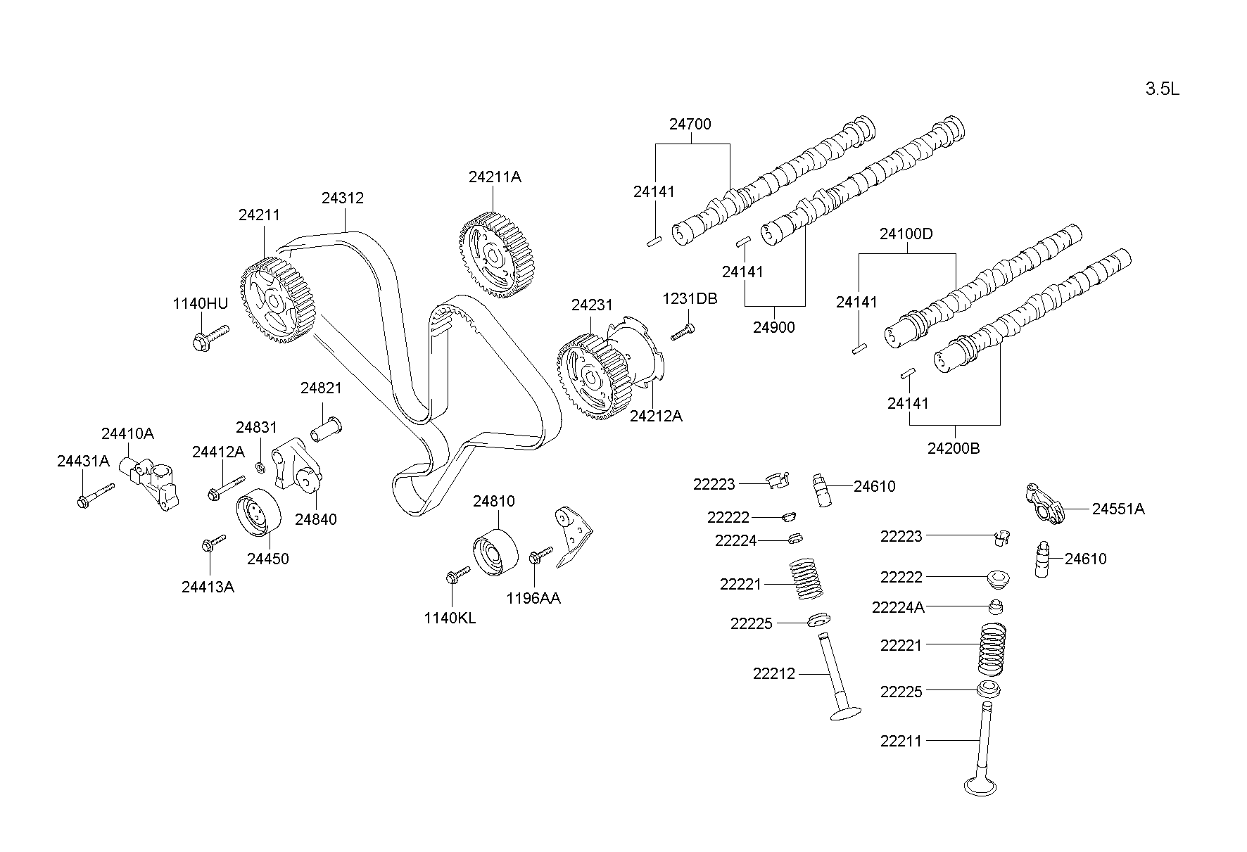 RENAULT 2431542200 - Belt - valve timing furqanavto.az