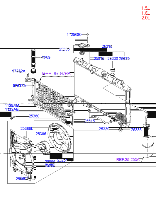 Hyundai 253802D001 - Fen, radiator furqanavto.az