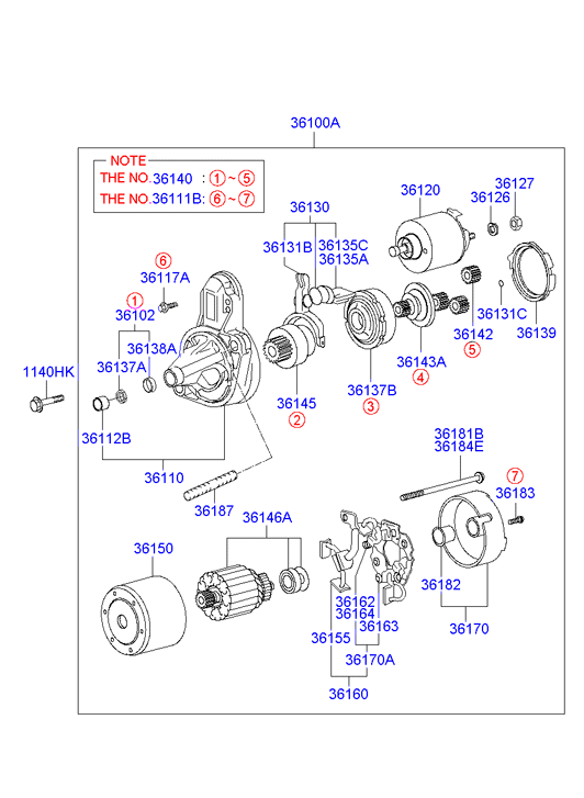 KIA 36100-23160 - Başlanğıc furqanavto.az