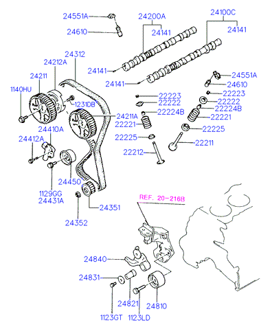 KIA 24312 33160 - Vaxt kəməri furqanavto.az