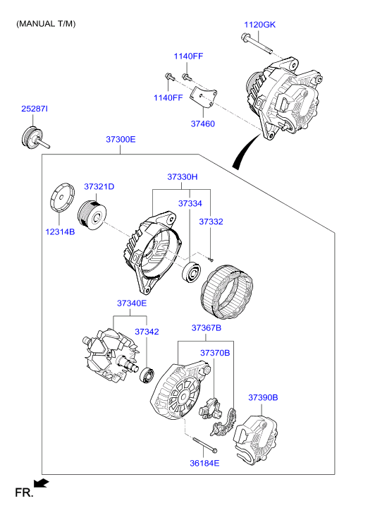 Hyundai (BEIJING) 37300-2E400 - Alternator furqanavto.az