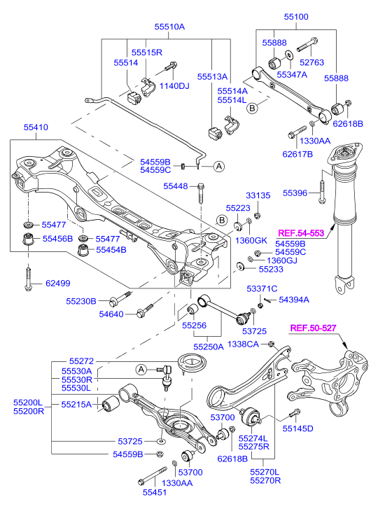 KIA 552203Q110 - Arm complete - rear lower, rh furqanavto.az