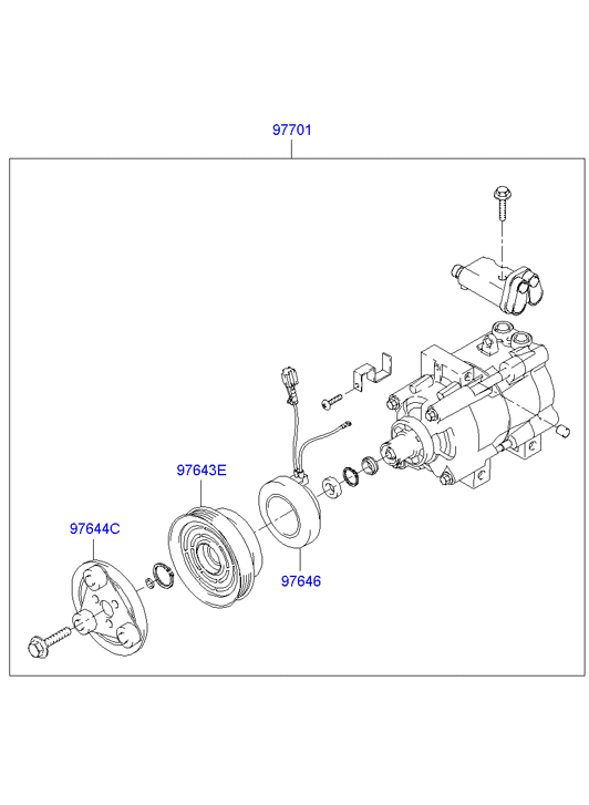 Hyundai 97701-4A950 - Kompressor, kondisioner furqanavto.az