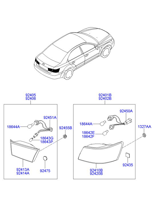 Hyundai 18644-21058-N - Lampa, arxa işıq furqanavto.az