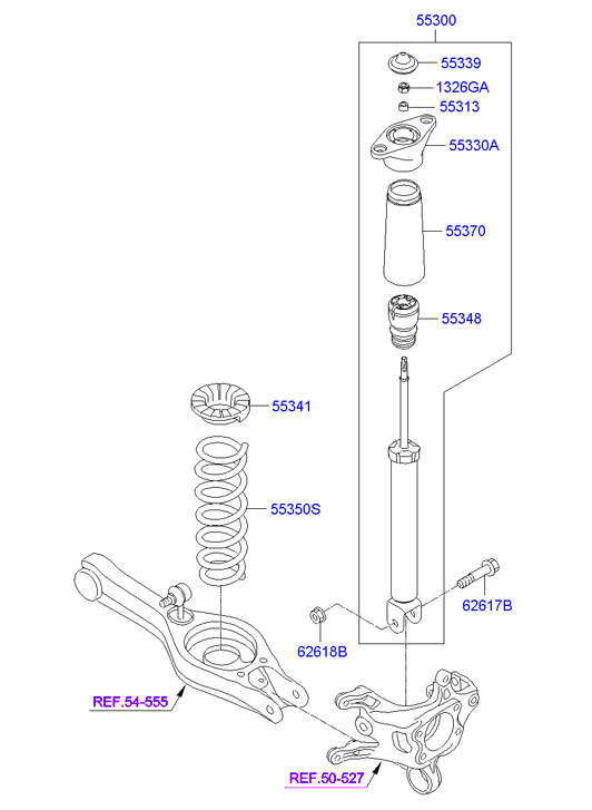 Hyundai 55300A6070 - Amortizator furqanavto.az