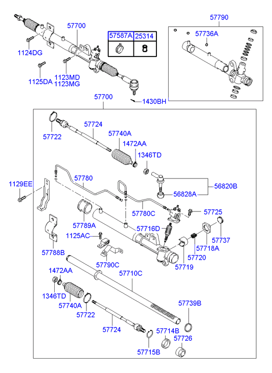 TOYOTA 57740-2D000 - Körük dəsti, sükan furqanavto.az