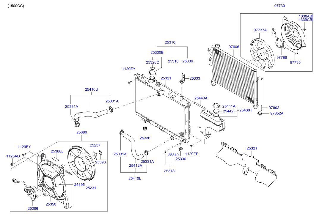 KIA 2535017000 - Fen, radiator furqanavto.az