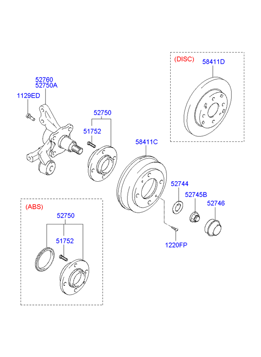 KIA 52710-17000 - FLYANS STUPİSA ARXA furqanavto.az