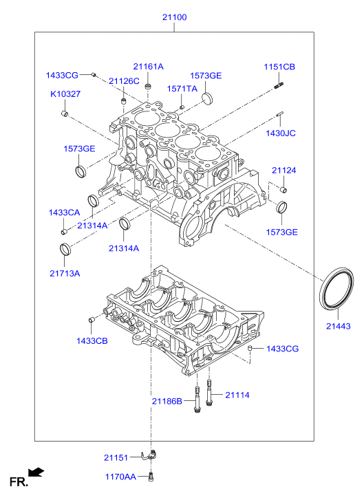 KIA 214432A000 - Vil möhürü, krank mili furqanavto.az