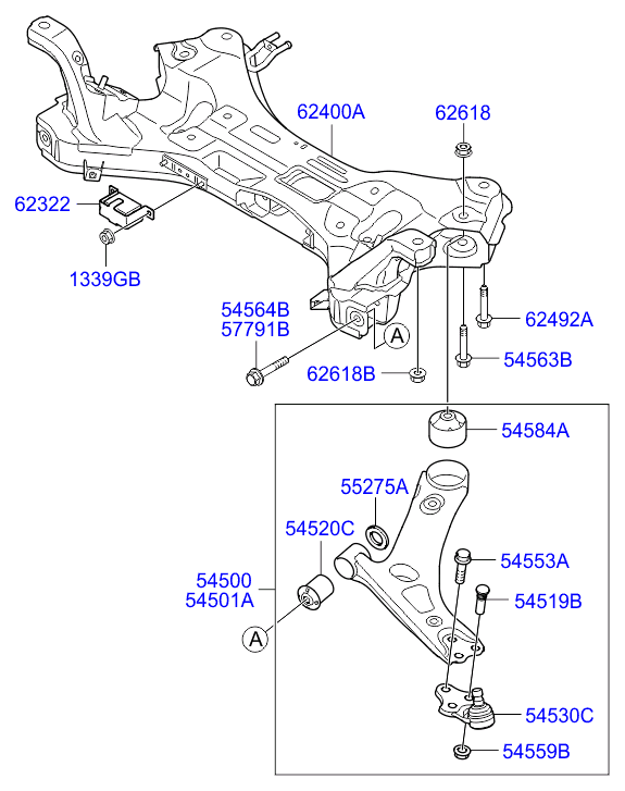 KIA 54501-2Y000 - Yolun idarəedici qolu furqanavto.az