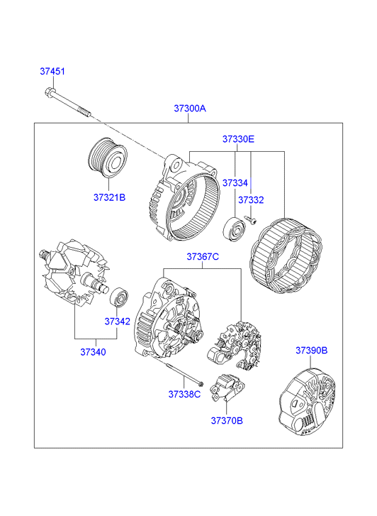 Hyundai 37300-25600 - Alternator furqanavto.az