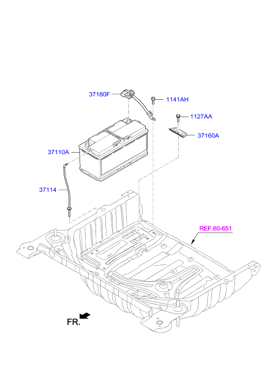 Hyundai 37110B1000 - Başlanğıc batareyası furqanavto.az